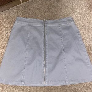 Grey zipper skirt